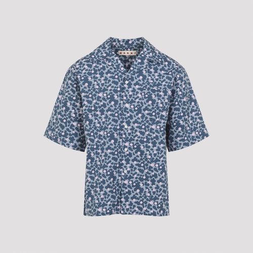 Short-sleeve Abstract-print Shirt