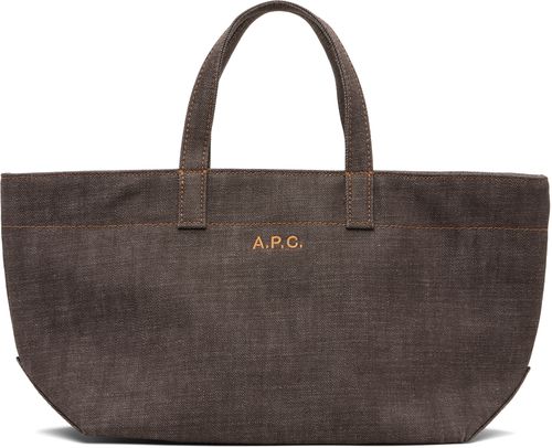 Brown 'Le Drummer' Toile Small Tote