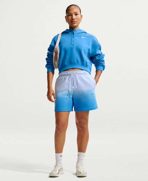 Women's Sportswear Phoenix Fleece Mid-Rise Shorts - Hydrogen Blue/light Photo Blue