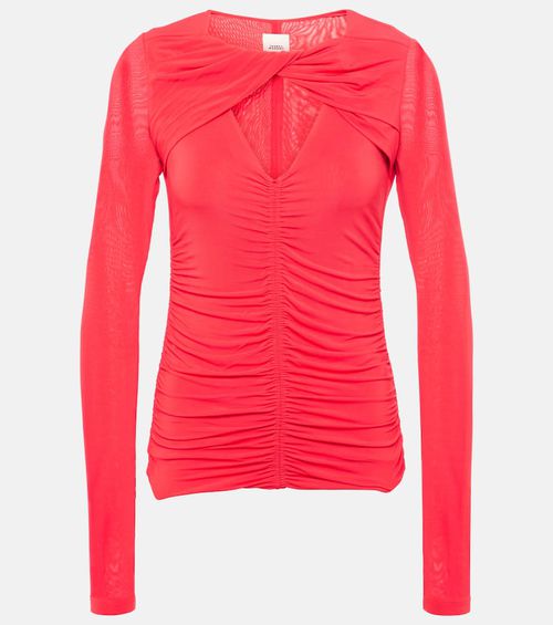 Vandalia gathered jersey top
