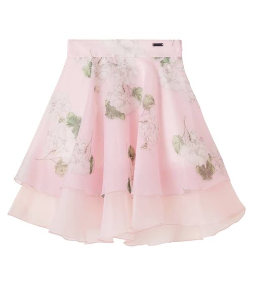 Floral organza skirt