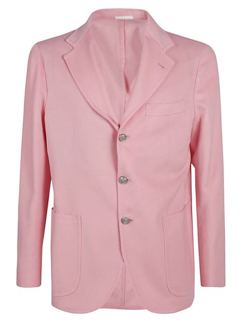 Pink Single-breasted Wool Blazer
