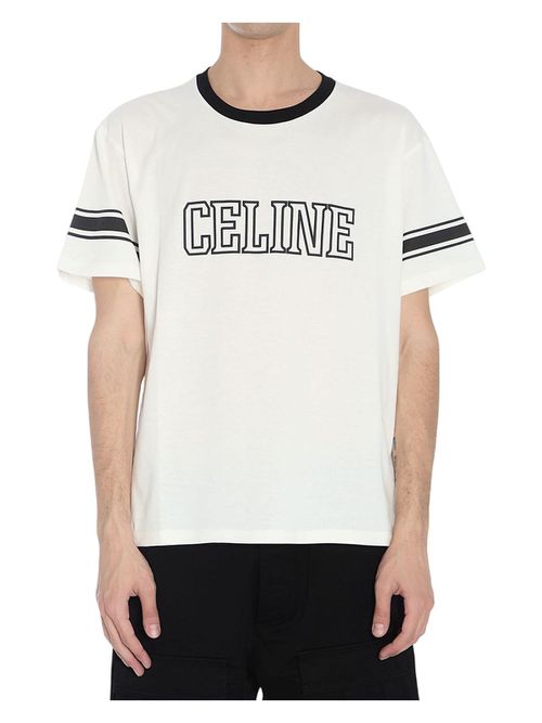 Men's Celine T-Shirt in White | Size Large | RX02N671Q Color 01QF