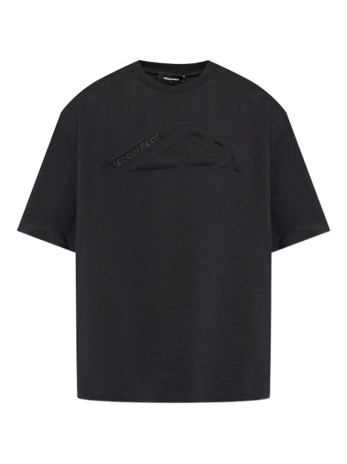 Icon logo-embroidered T-shirt - Black