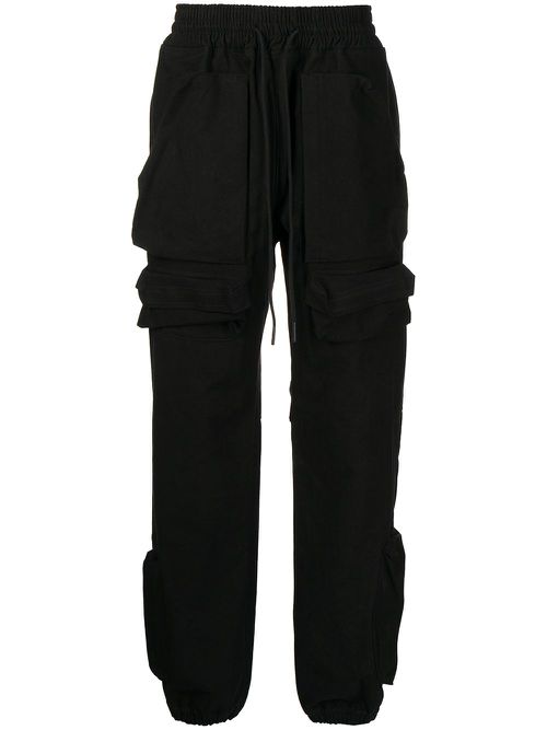 Logo-print cargo pants - Black