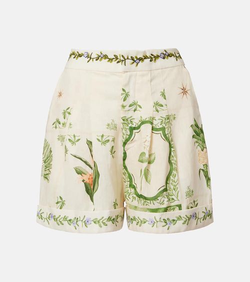 Rommy floral linen Bermuda shorts
