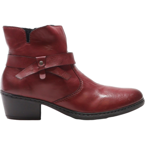 RIEKER Ankle Boots Maroon Leather Women