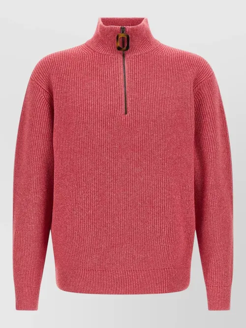JW Anderson - high collar ribbed knit zip sweater