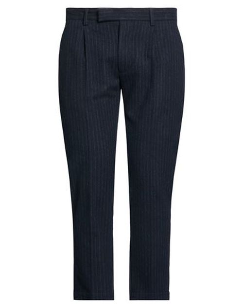 Man Pants Navy Size 34 Wool, Polyester