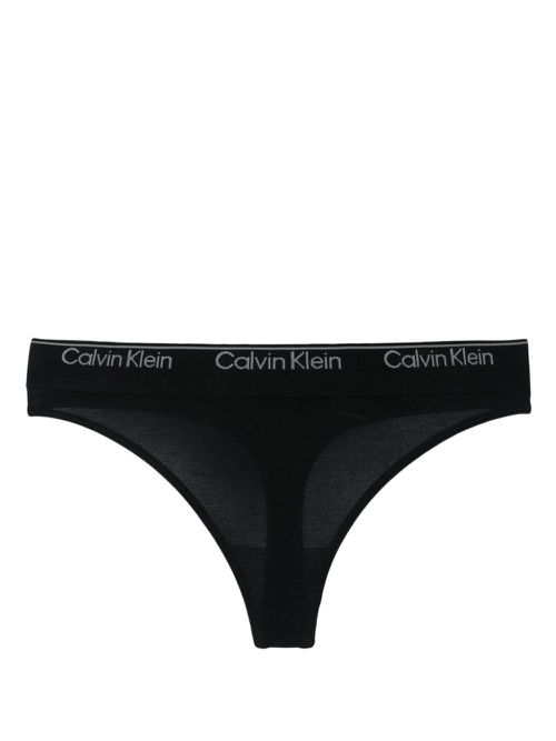 Logo-waistband slip-on briefs - Black