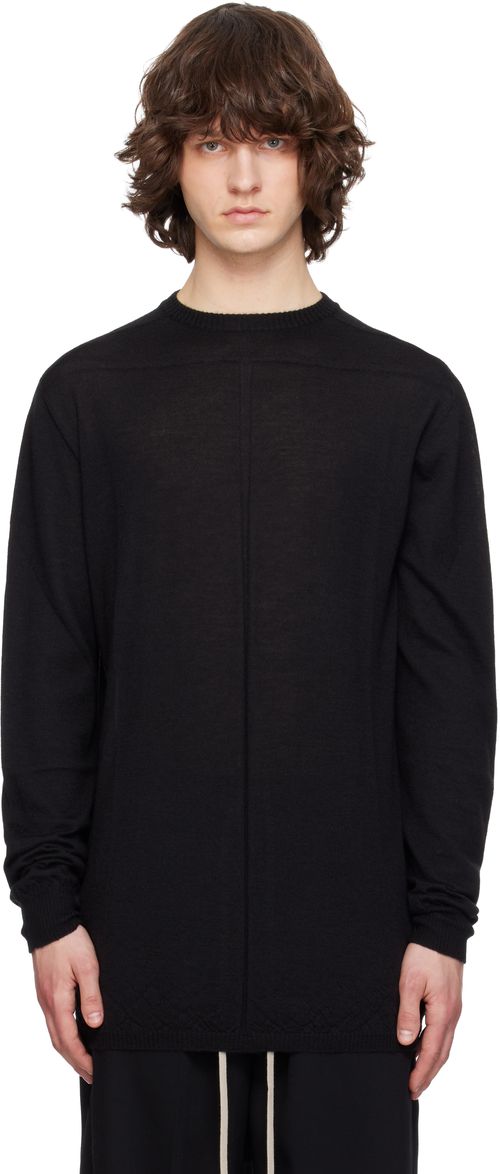 Black Temple Oversized Level Sweater