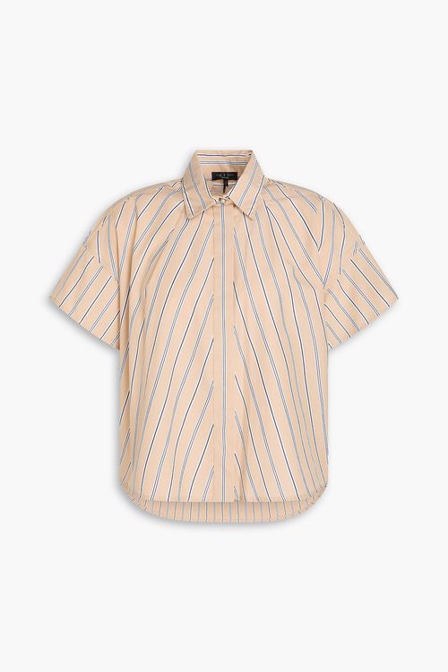 Martha striped cotton-poplin shirt