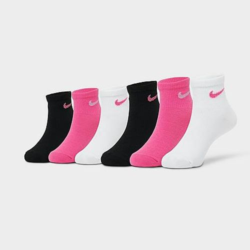 Girls' Toddler Metallic Swoosh Quarter Socks (6-Pack)