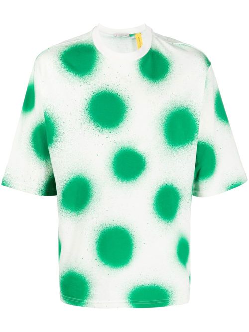 Polka dot print short-sleeve T-shirt - Green