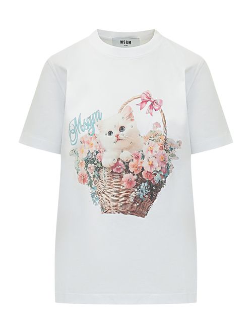 White Graphic Crew Neck T-Shirt