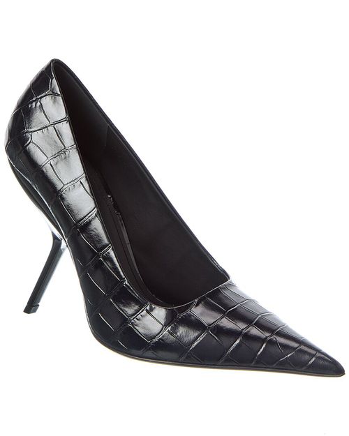 Eva X5 Croc-Embossed Leather Pump