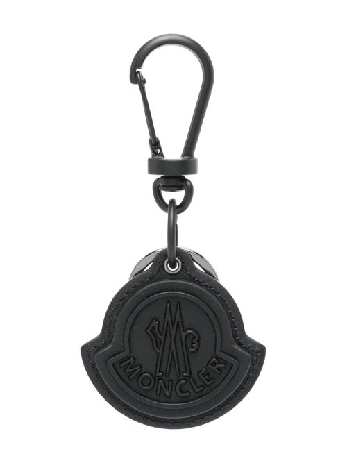 Logo-embossed keyring - Black