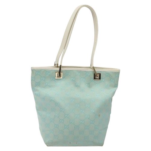 Gucci Gg Canvas Blue Canvas Tote Bag Pre-Owned