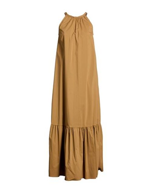 Woman Maxi dress Camel Size M Cotton, Polyamide, Elastane