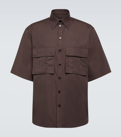 Cotton and silk poplin shirt