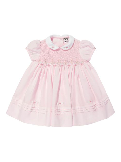 Sarah louise kids floral-embroidered dress - Pink