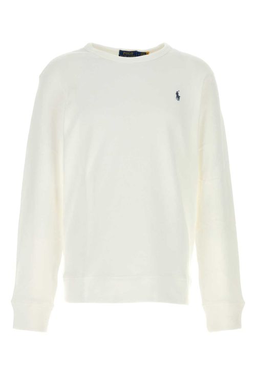 Logo-Embroidered Cotton Sweatshirt — White