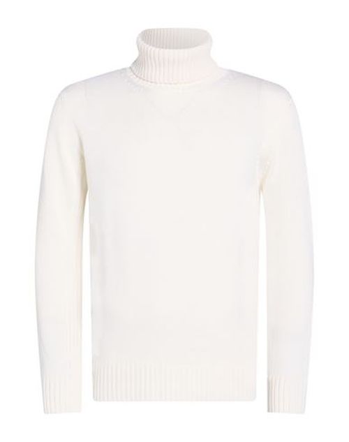 Man Turtleneck Ivory Size 38 Wool
