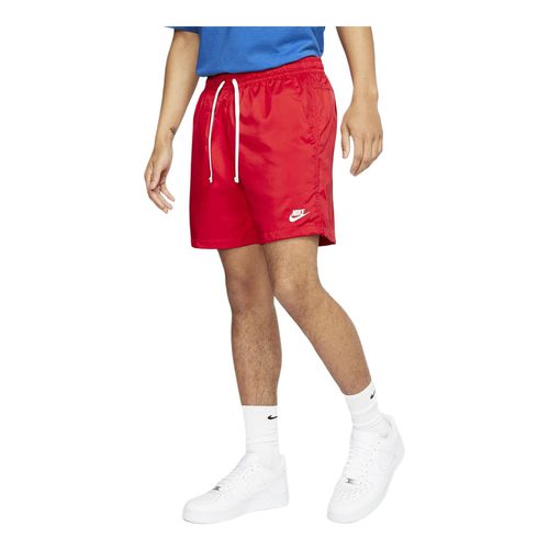 Retro Woven Short Small Logo Drawstring Sports Shorts Red