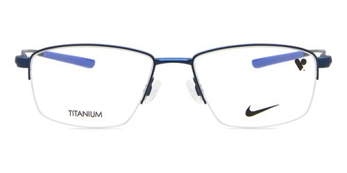 Nike 6045 410 Men's Eyeglasses Blue Size 54 - Blue Light Block Available