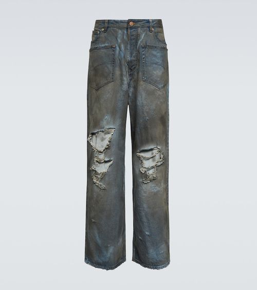 Distressed jeans