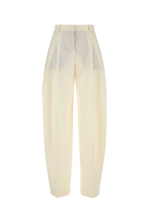 Gabardine Trousers — Ivory