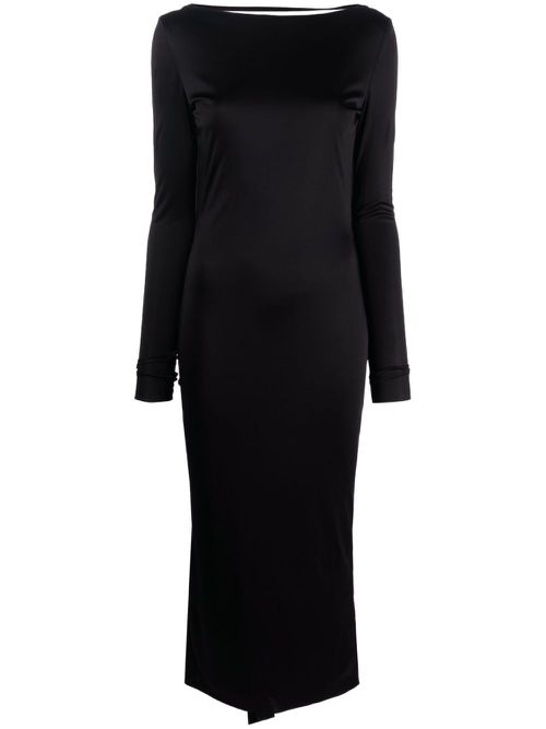 X Dua Lipa knotted backless dress - Black