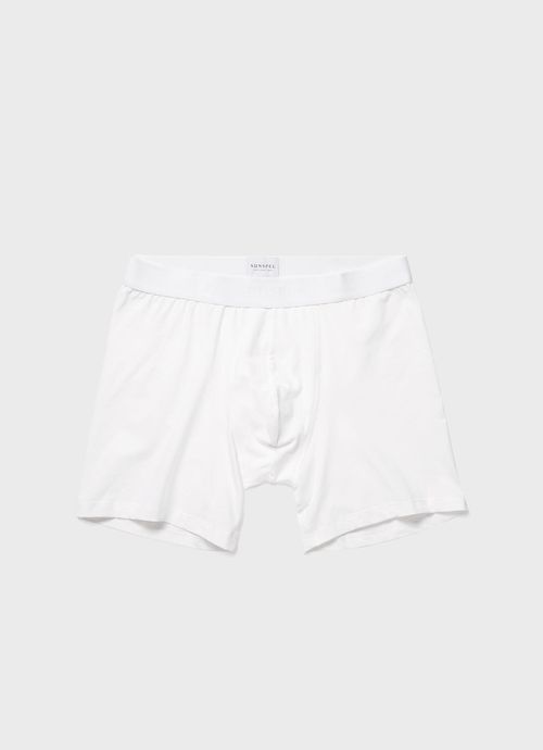 Men's Stretch Cotton Boxer Briefs in White 