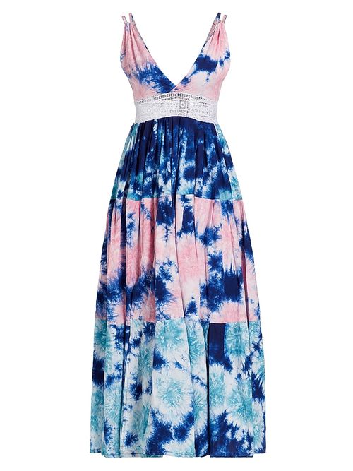 Women's Boyedga Tie-Dye Midi-Dress - Pink Blue