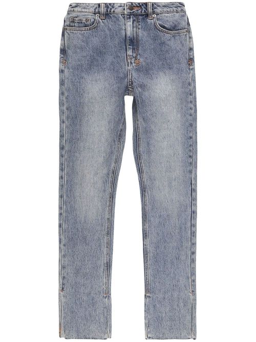 Mid-rise straight jeans - Blue