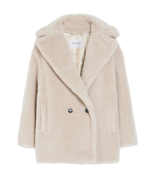 Short Teddy Bear Icon Coat in alpaca and wool