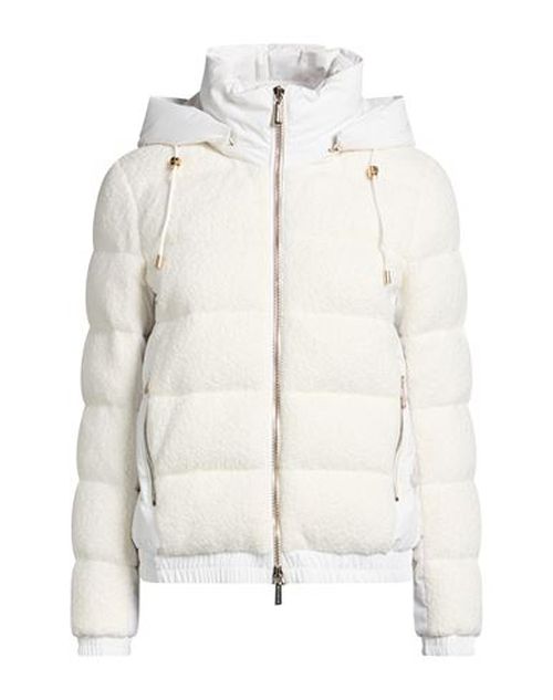 Woman Puffer Cream Size 10 Virgin Wool, Polyamide, Viscose, Cashmere