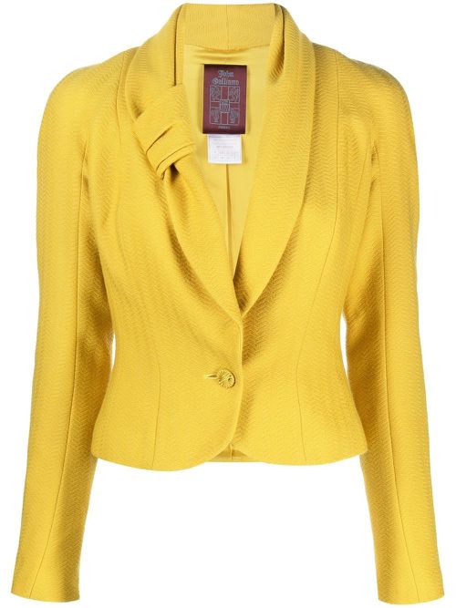 1990s single-button blazer - Yellow
