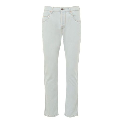 Light Blue Cotton Relaxed Fit Jeans — Blue