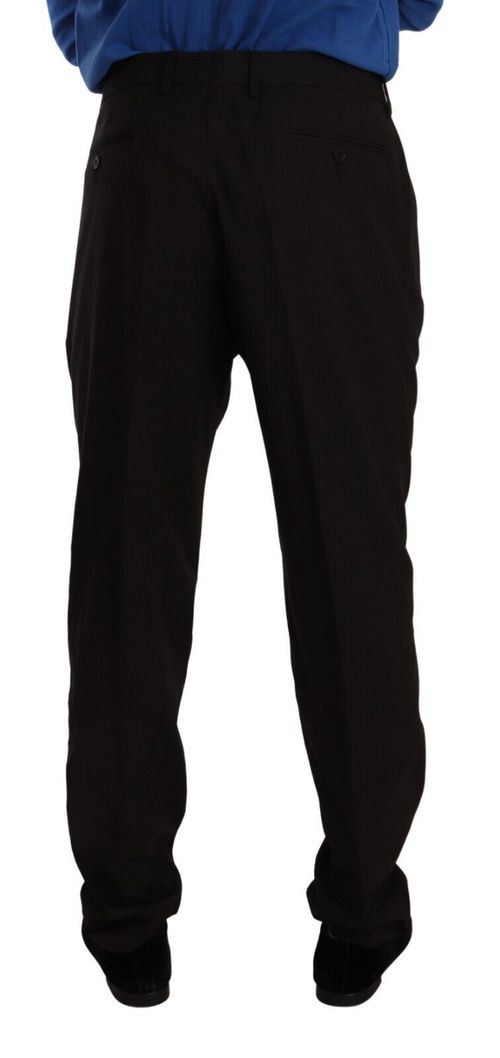 Virgin Wool Stretch Trousers — Black