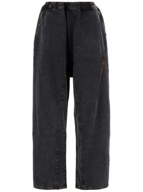 Logo embroidered jeans - Grey