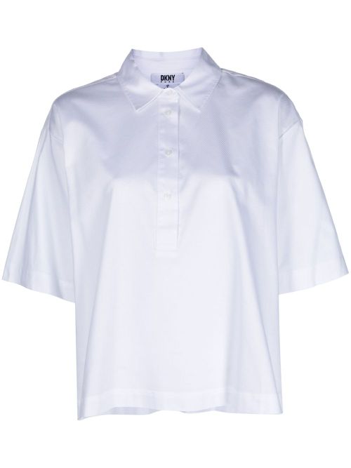 Short-sleeve cotton shirt - White