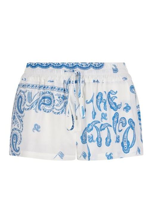 The Attico Patterned Elastic Waist Shorts