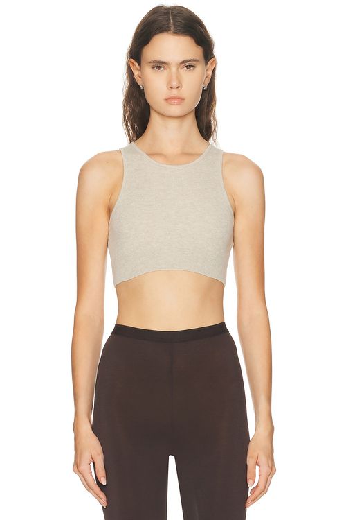 Fear of God ESSENTIALS Sport Tank Top in Timber - Grey. XS also in S