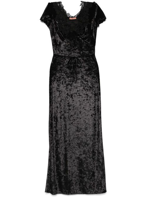 Velvet maxi dress - Black