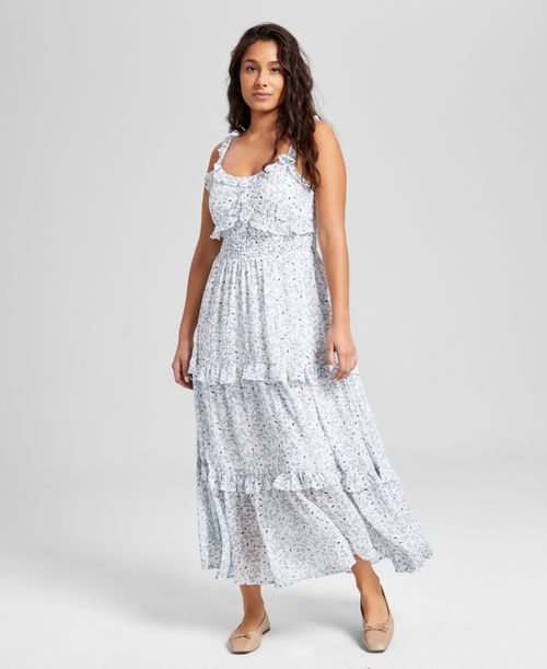 macy's blue and white dress Carve Designs Macy Dress main image 1