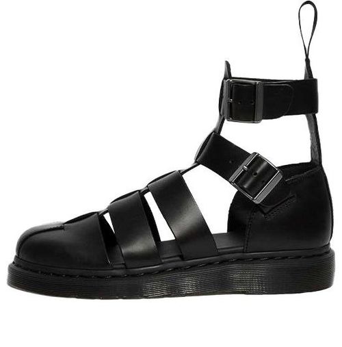 Geraldo Leather Gladiator Sandals Black