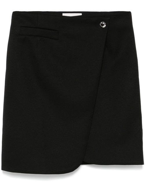 Wraparound mini skirt - Black