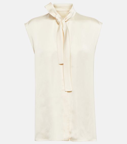 Satin sleeveless blouse