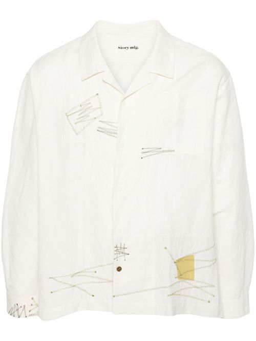 Greetings embroidered shirts - Neutrals